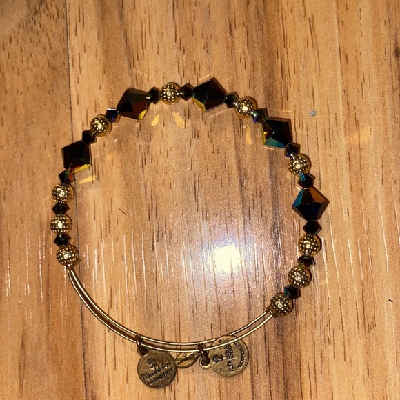 Alex and Ani dark blue and gold get and bead bracelet - Picture 3 of 4